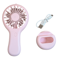 Pink Handheld Rechargeable Portable Fan