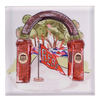 Decorative tile with archway, 'Walk of Champions' text, and 'REBS' banner on a white background