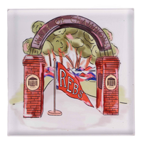 Decorative tile with archway, 'Walk of Champions' text, and 'REBS' banner on a white background
