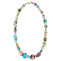 one of one necklace, coastal statement necklace, collected bead necklace, artisan necklace, mermaid jewelry, sea glass inspired necklace, maximalist jewelry, wearable art necklace, colorful statement necklace, resort jewelry, eclectic jewelry, chunky bead necklace, boutique jewelry, fashion jewelry, curated accessories, ocean inspired necklace, artistic statement jewelry, boho luxury necklace, collector style jewelry, unique artisan necklace