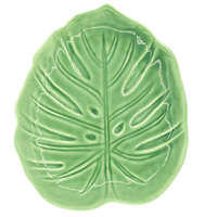palm dish plate, ceramic serving dish, minimalist ceramic plate, party appetizer plate, elegant display dish, modern ceramic dishware, giftable dish for table setting, neutral dinnerware accent, versatile table dish, timeless ceramic home decor