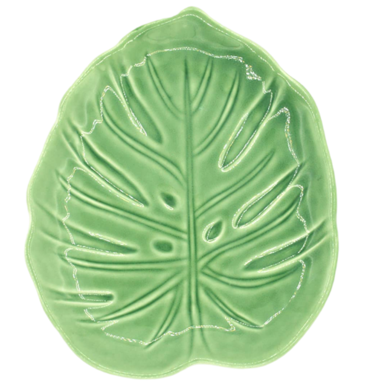 palm dish plate, ceramic serving dish, minimalist ceramic plate, party appetizer plate, elegant display dish, modern ceramic dishware, giftable dish for table setting, neutral dinnerware accent, versatile table dish, timeless ceramic home decor