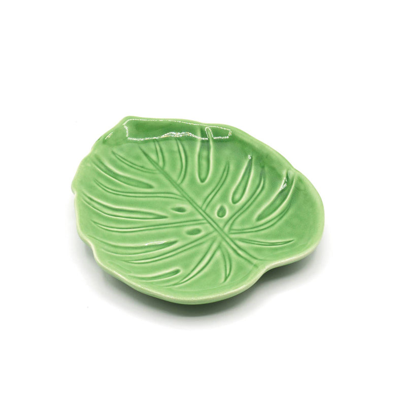palm dish plate, ceramic serving dish, minimalist ceramic plate, party appetizer plate, elegant display dish, modern ceramic dishware, giftable dish for table setting, neutral dinnerware accent, versatile table dish, timeless ceramic home decor