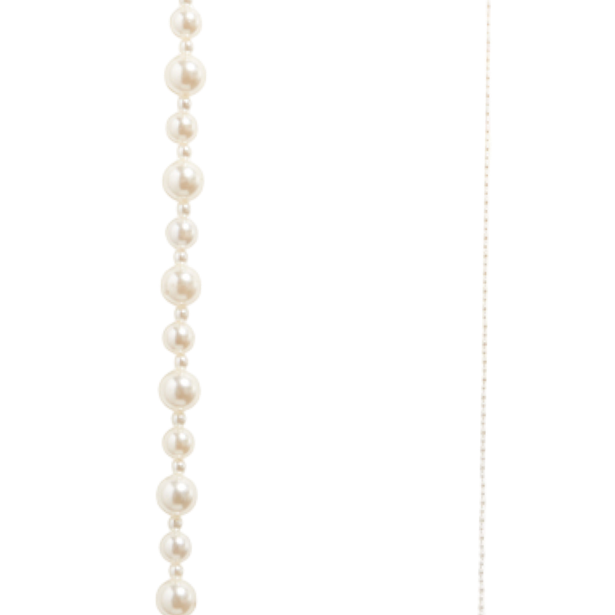 Pearl necklace on a white background