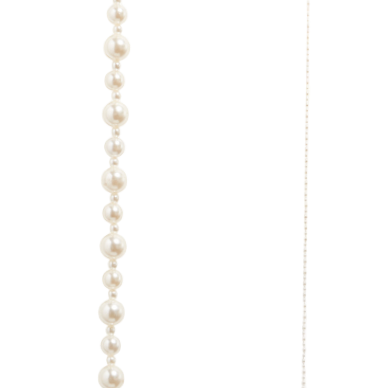 Pearl necklace on a white background