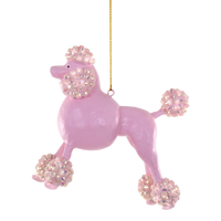 Cody Foster Pink poodle Christmas Ornament