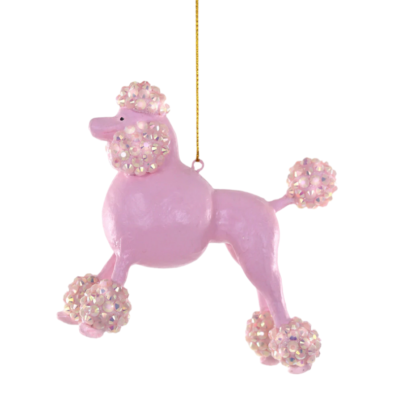 Cody Foster Pink poodle Christmas Ornament