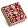 Box of Vintage Reflector Ornaments 2.75”