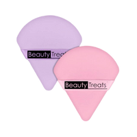 Beauty Treats Pink & Purple Triangle Powder Puffs