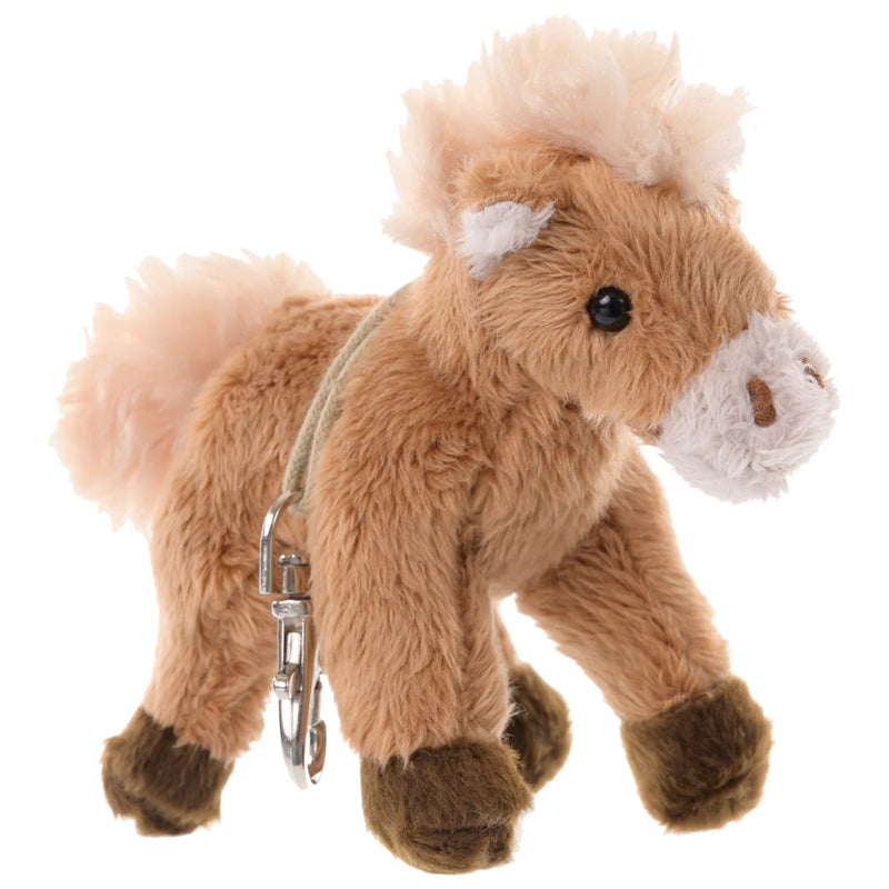 pony bag charm, horse keychain, Bukowski Bears Sweden, chocolate plush pony, equestrian gift idea, cute animal key ring, soft horse charm, fuzzy pony accessory, mini plush toy, gift for horse lovers