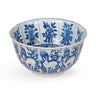 porcelain bowl, blue and white bowl, floral and fauna bowl, Kingscote Mansion bowl, decorative bowl, handmade porcelain, historic reproduction, unique porcelain decor
