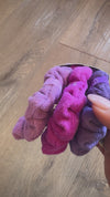 Purples and Pinks Terry Cloth Scrunchie Set