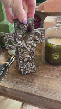 cross acanthus votive candle holder made by park hill collection