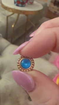 rose gold qudo ghiare topper blue crystal collection electric blue delite