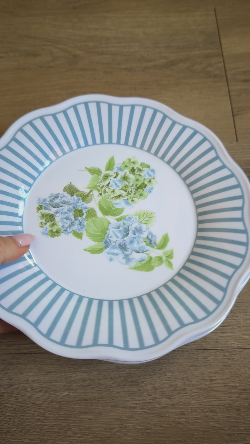 Hydrangea Garden Melamine Salad Plate