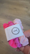 Set of 3 Pink Terry Cloth Scrunchies