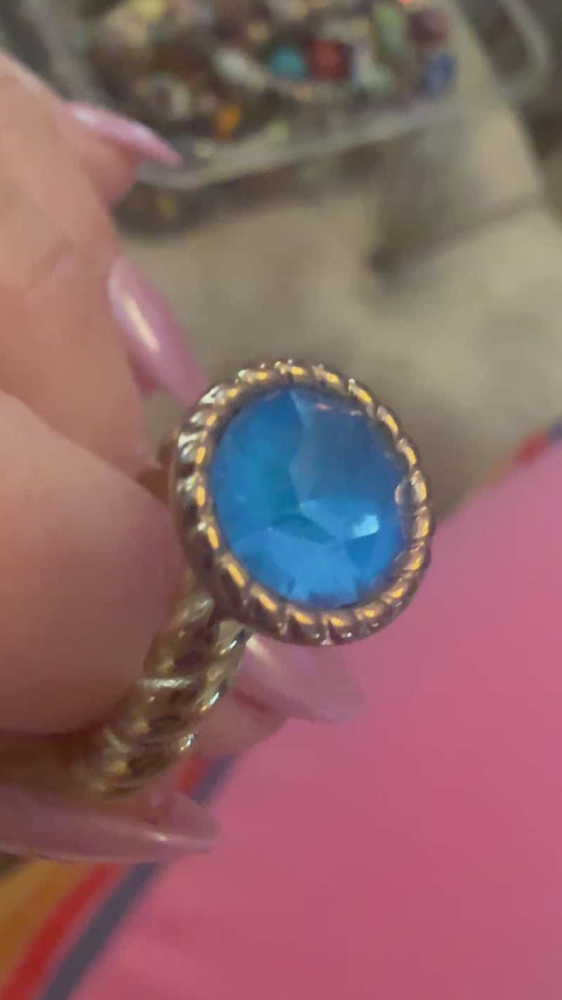 bocconi grose old topper electric blue topper swarovski crystal
