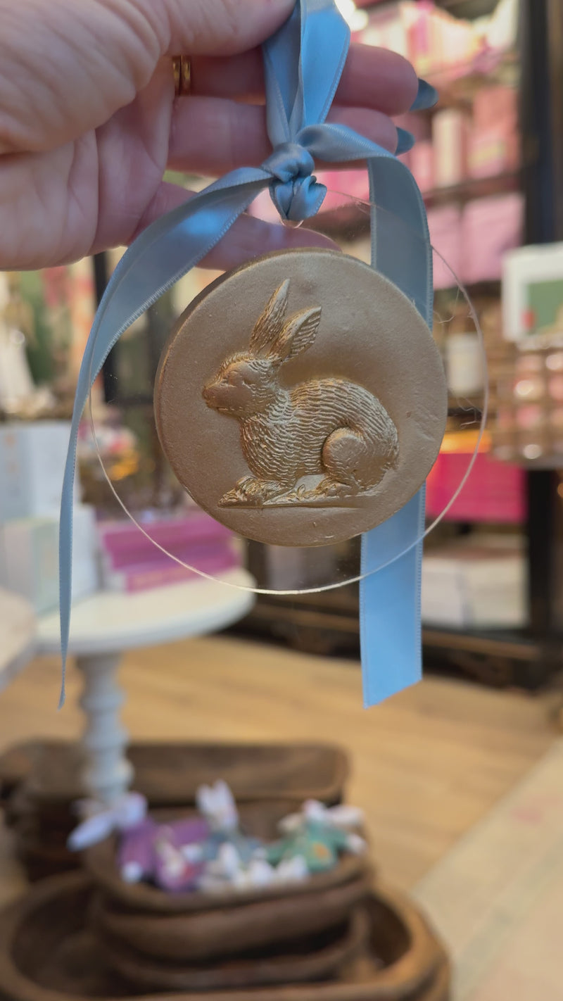ten twenty six gold clay bunny easter ornament spring