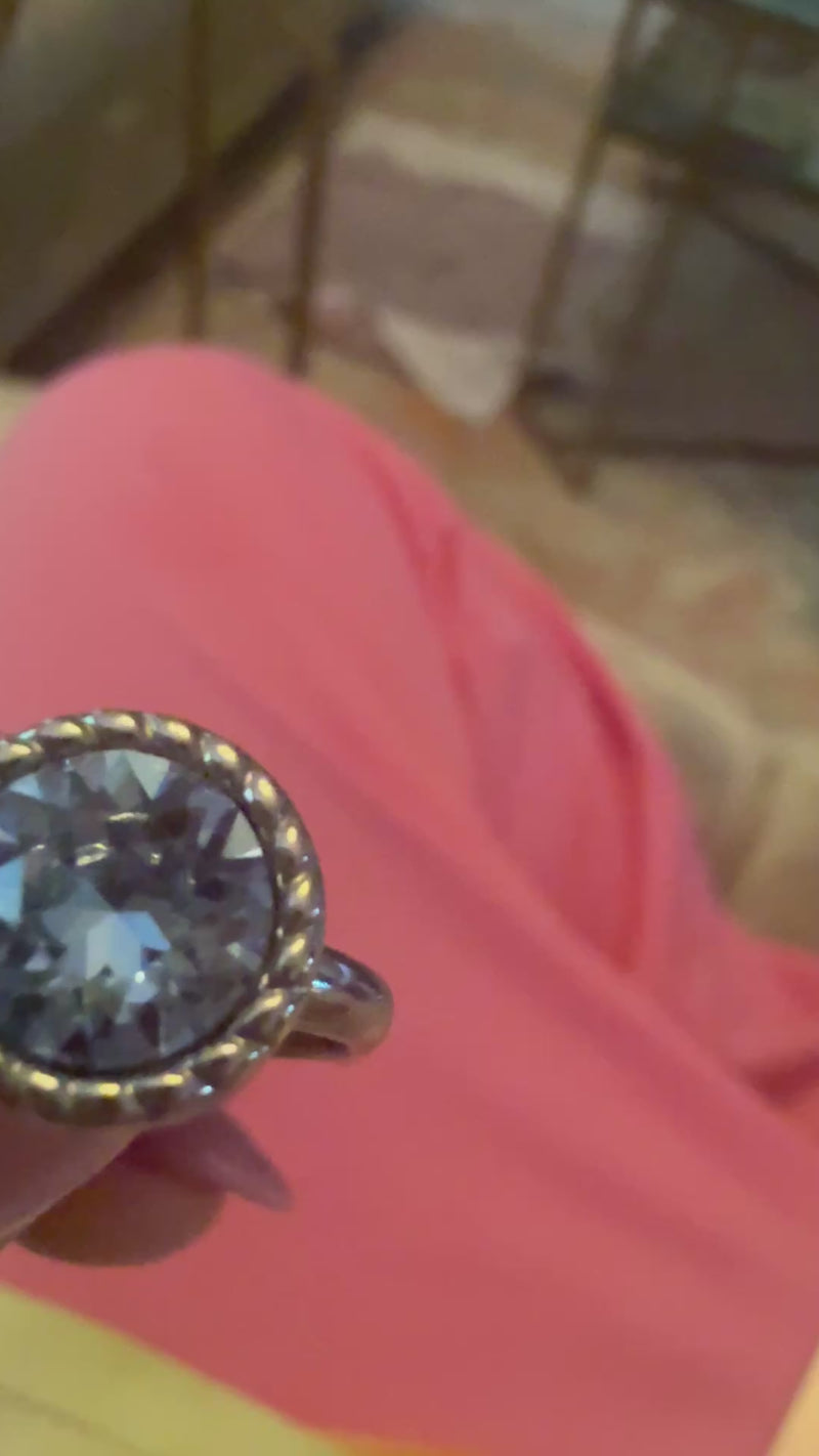 qudo bocconi silver topper blue crystal collection light sapphire swarovski 