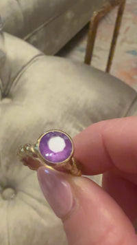 QUDO Bottone Top Gold, Velvet Noir Collection, gold crystal topper, plum crystal jewelry, violet crystal jewelry, interchangeable jewelry topper, QUDO gold topper, European crystal jewelry, customizable jewelry, moody jewel tone jewelry, gold interchangeable topper, luxury crystal jewelry, QUDO jewelry