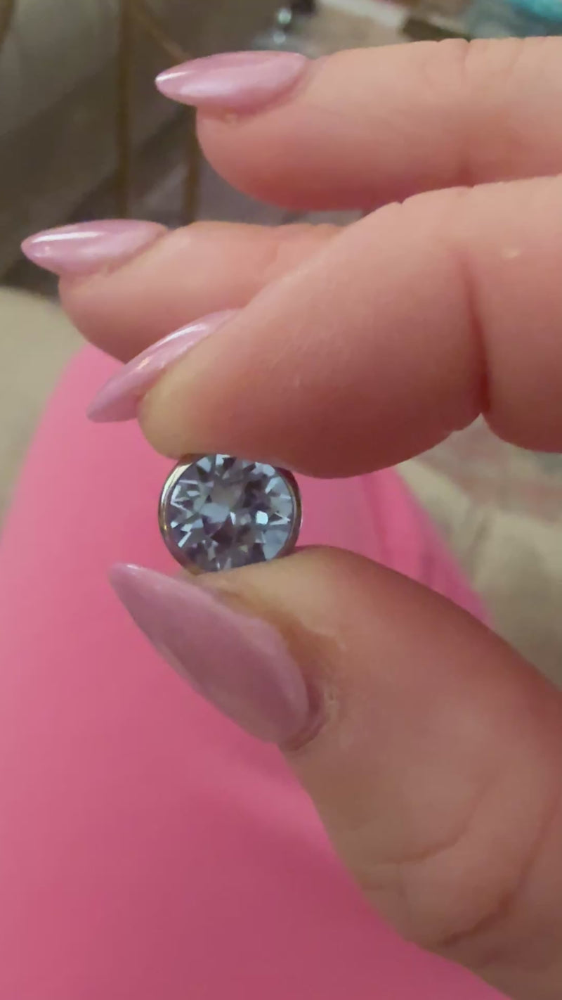 blue shade bottone qudo silver topper blue crystal colection