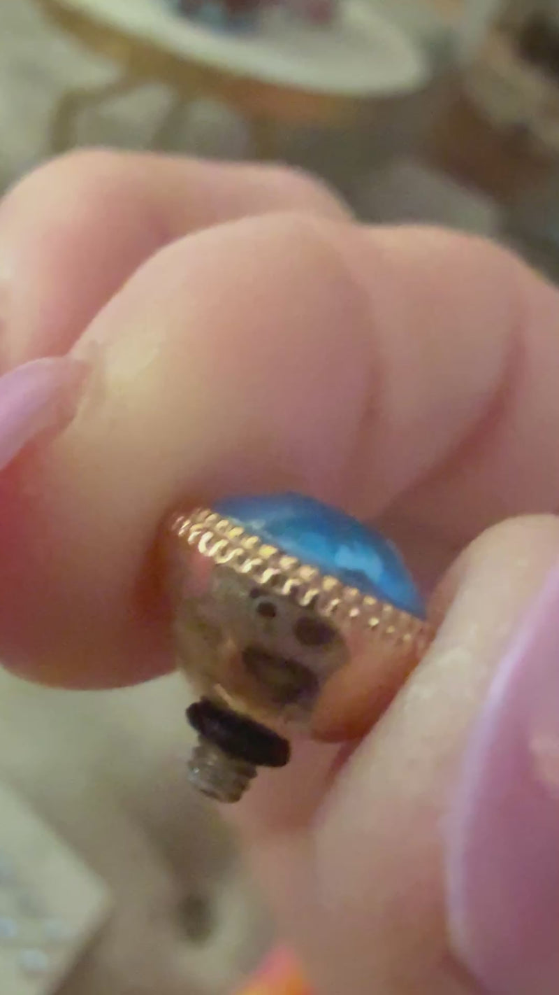 qudo fabero rose gold topper blue crystal collection electric blue delite swarovski 