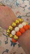 Orange Beaded Brianna Bracelet