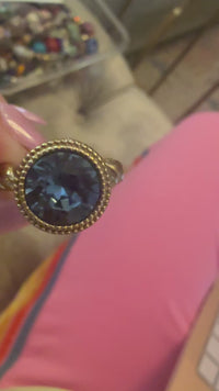 light sapphire fabero gold topper blue crystal collection swarovski crystal 