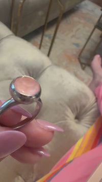 QUDO Sesto Top Silver, Rose Dust Collection, silver crystal topper, dusty rose jewelry, interchangeable jewelry topper, QUDO silver topper, blush crystal jewelry, European crystal jewelry, customizable jewelry, modern crystal jewelry, romantic jewelry, flamingo ignite 