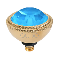 qudo fabero gold topper blue crystal collection electric blue delite swaqrovski 