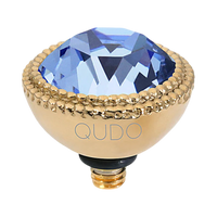 qudo fabero gold topper blue crystal collection light sapphire swarovski crystal 