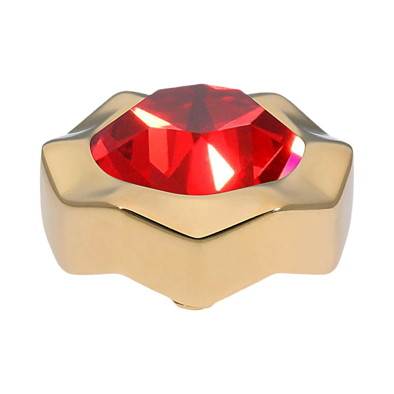 qudo scarlet nemoli top gold red and orange collection swarovski 