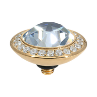qudo tondo deluxe gold large topper crystal blue collection blue shade swarovski 