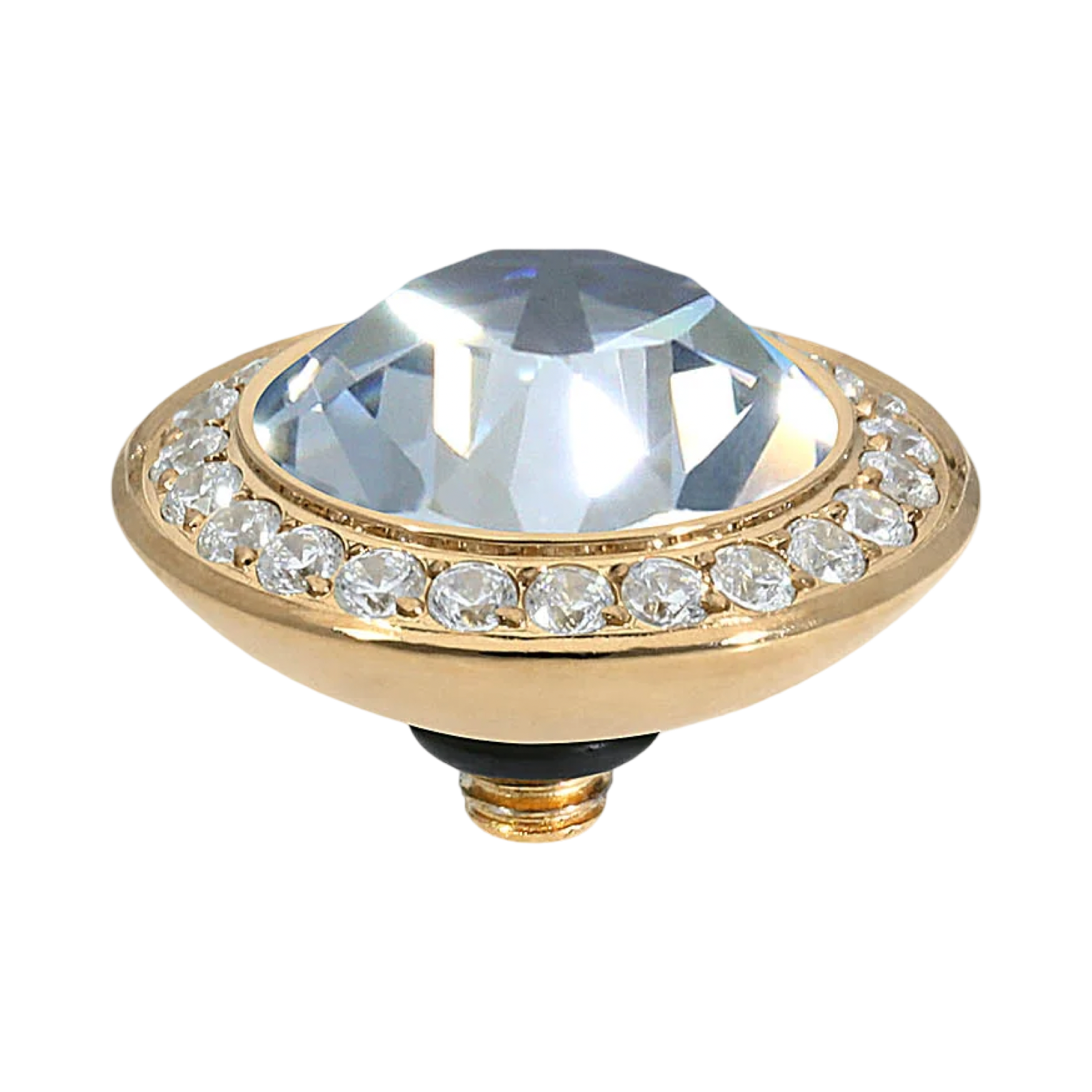 qudo tondo deluxe gold large topper crystal blue collection blue shade swarovski 