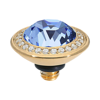 qudo tondo deluxe gold large topper crystal blue collection light sqpphire crystal 
