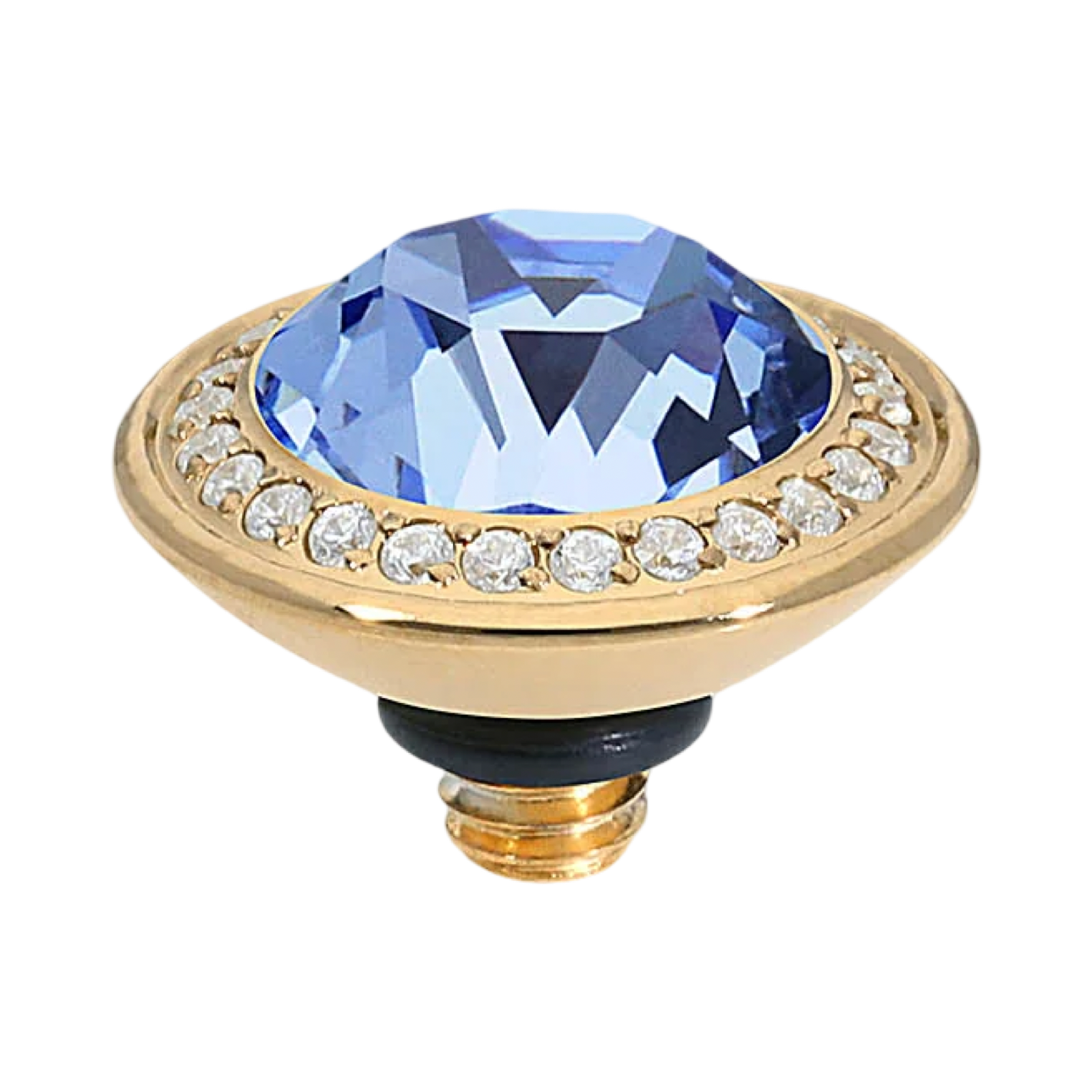 qudo tondo deluxe gold large topper crystal blue collection light sqpphire crystal 