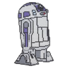 r2d2 needlepoint, star wars needlepoint canvas, handpainted needlepoint design, sci-fi craft kit, star wars diy canvas, r2d2 embroidery, geeky stitch project, star wars fan gift