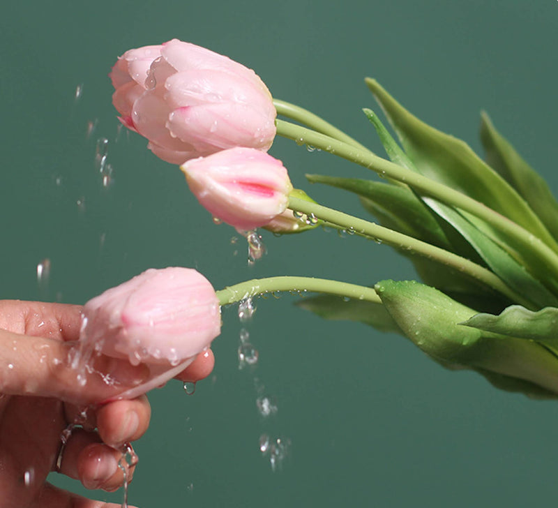 real touch tulip, faux tulip bundle, mauve pink flowers, artificial tulips, spring faux florals, realistic tulips, faux flower bouquet, pink tulip stems, real touch faux flowers, lifelike tulip stems