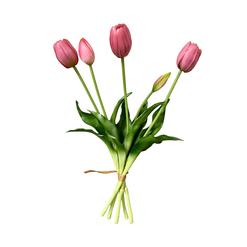 real touch tulip, faux tulip bundle, mauve pink flowers, artificial tulips, spring faux florals, realistic tulips, faux flower bouquet, pink tulip stems, real touch faux flowers, lifelike tulip stems