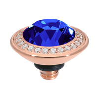 recreated dark sapphire rose gold top qudo interchangeable jewelry