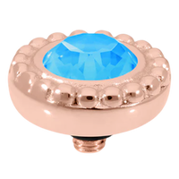 rose gold qudo ghiare topper blue crystal collection electric blue delite