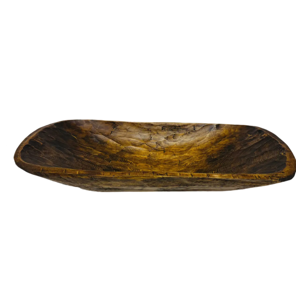 santa fe dough bowl brown large long tabletop 