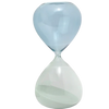 sea-glass hourglass, 60 minute glass timer, decorative ombre hourglass, blue sand timer, home decor timer, DesignWorks Ink hourglass, hourglass for meditation, giftable hourglass, kitchen timer decor, modern glass hourglass