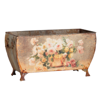 Old Rose Rectangular Tole Container