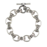 silver link bracelet, baroque silver jewelry, friendship bracelet, durable silver bracelet, symbolic link bracelet, classic silver chain, modern baroque bracelet, everyday silver bracelet