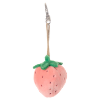 strawberry keychain, pink bag charm, Bukowski plush charm, pastel pink strawberry, Swedish plush toy, cute key ring, kawaii bag accessory, strawberry purse charm, gift for teens, fruit plush charm