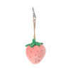 strawberry keychain, pink bag charm, Bukowski plush charm, pastel pink strawberry, Swedish plush toy, cute key ring, kawaii bag accessory, strawberry purse charm, gift for teens, fruit plush charm