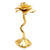 Gold Flower Shaped Candle Holder 11.5"