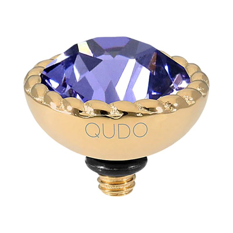 tanzenite brocconi gold swrovski crystal top interchangeable jewelry