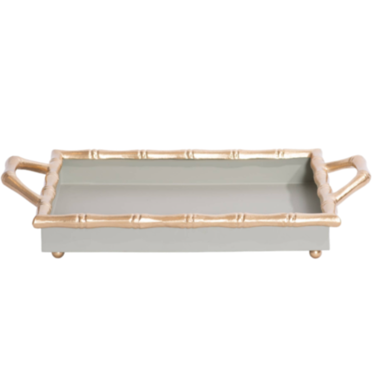 taupe table tray, decorative serving tray, 10x14 taupe tray, Gracie Chang Mai tray, neutral home décor tray, stylish tabletop organizer, seasonal display tray, dining and decor tray, Jaye tray style, elegant utility tray